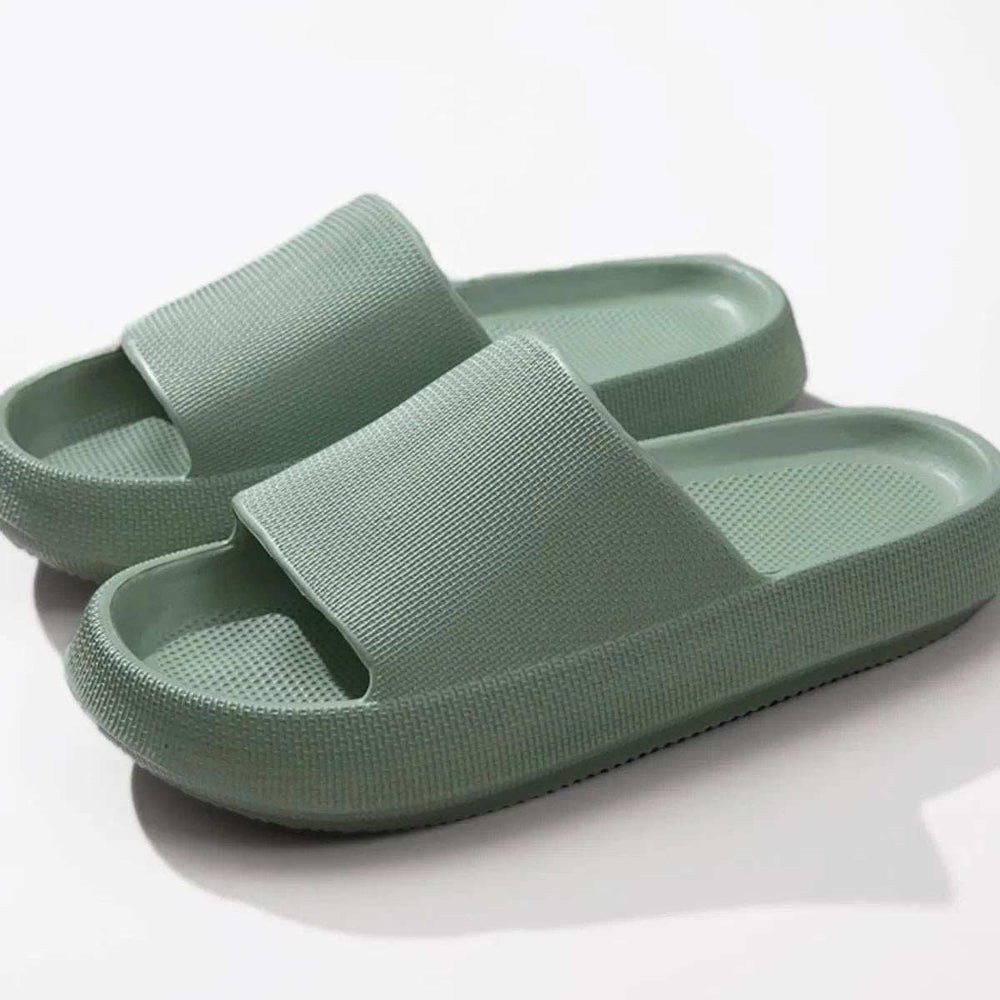 Open Toe Platform Slippers - Trendsi - Flyclothing LLC