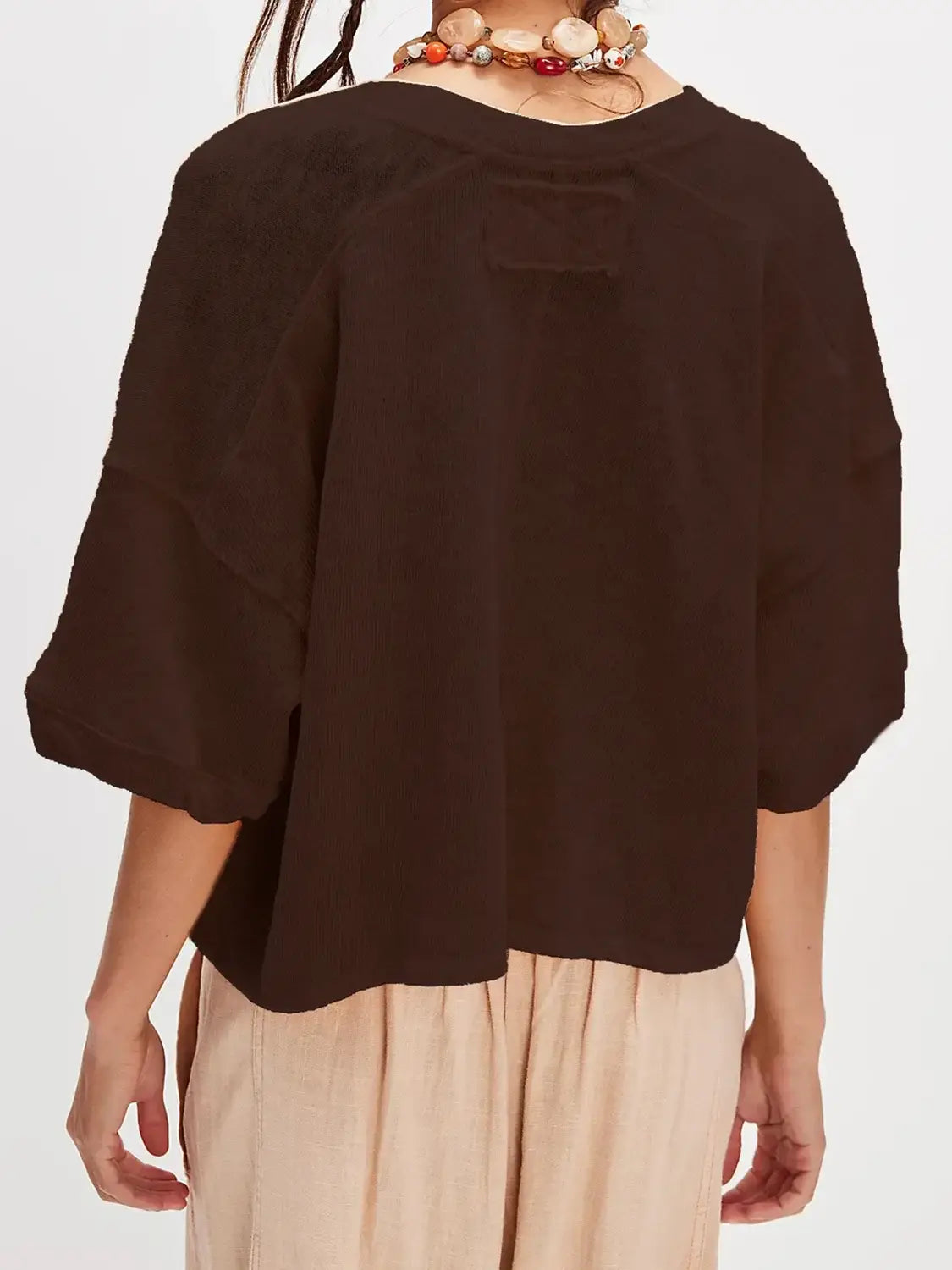 Button Down Half Sleeve Shirt - Trendsi - Flyclothing LLC