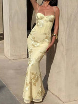 Sweetheart Neck Spaghetti Strap Maxi Dress - Trendsi - Flyclothing LLC