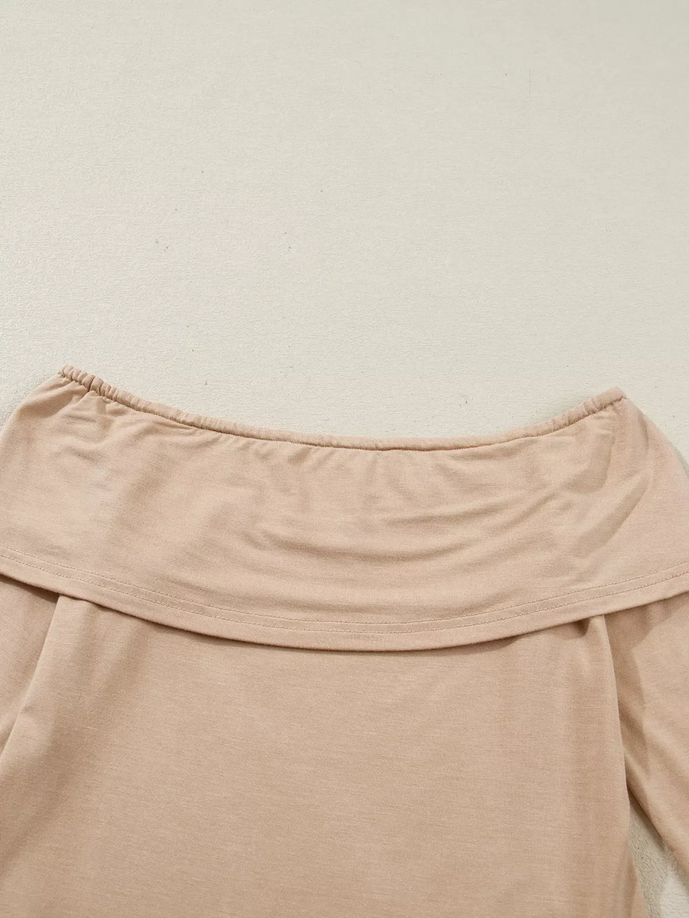 Off Shoulder Long Sleeve Slim Top - Trendsi - Flyclothing LLC