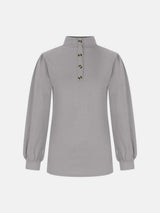 Full Size Mock Neck Long Sleeve T-Shirt - Trendsi - Flyclothing LLC