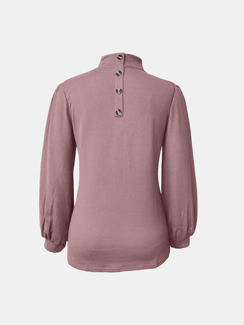 Full Size Mock Neck Long Sleeve T-Shirt - Trendsi - Flyclothing LLC