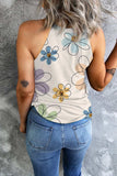 Printed Round Neck Tank - Trendsi - Flyclothing LLC