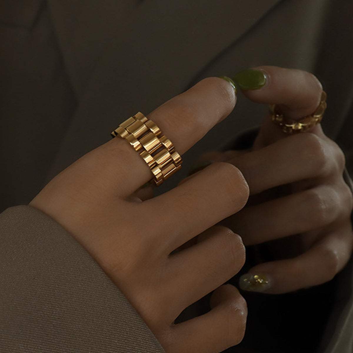 Plated Titanium Steel Ring - Trendsi - Flyclothing LLC