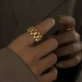 Plated Titanium Steel Ring - Trendsi - Flyclothing LLC