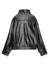 Asymmetrical Faux Leather Moto Jacket - Trendsi - Flyclothing LLC
