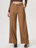 Wide Leg Pants with Pockets - Trendsi