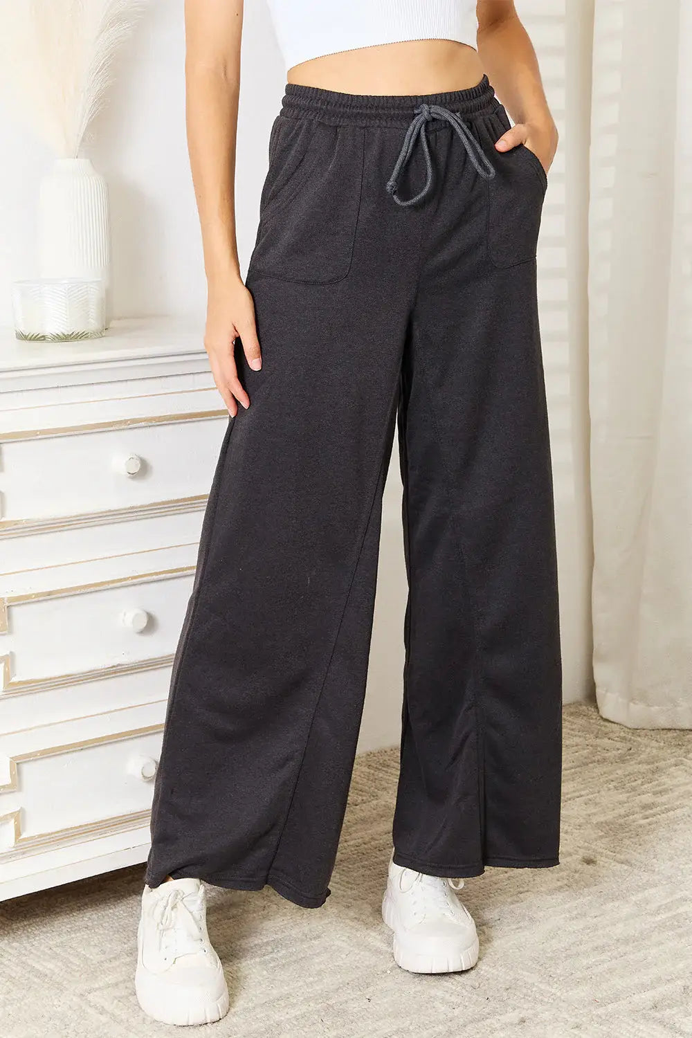 Basic Bae Wide Leg Pocketed Pants - ShopBasicbae - Flyclothing LLC