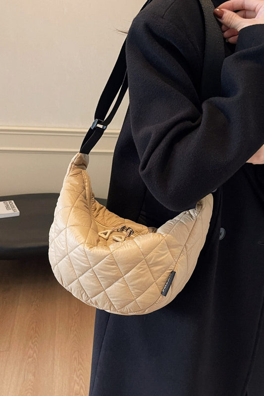 Quilted Adjustable Strap Crossbody Bag - Trendsi