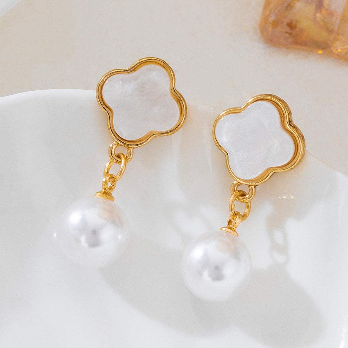 Bestselling Cross-border Light Luxury Niche Shell Drop Earrings, Unique Vintage High-end Ocean Style Women Earrings - My Store - Flyclothing LLC