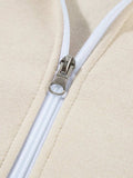 Drop Shoulder Zip Up Jacket and Drawstring Pants Active 2pcs Set - Trendsi - Flyclothing LLC