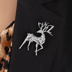 Alloy Reindeer Brooch - Trendsi