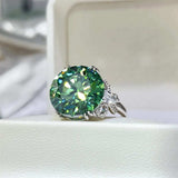 10 Carat Moissanite 925 Sterling Silver Ring - Trendsi - Flyclothing LLC