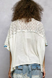POL Floral Patchwork Lace Accent Blouse - Trendsi - Flyclothing LLC