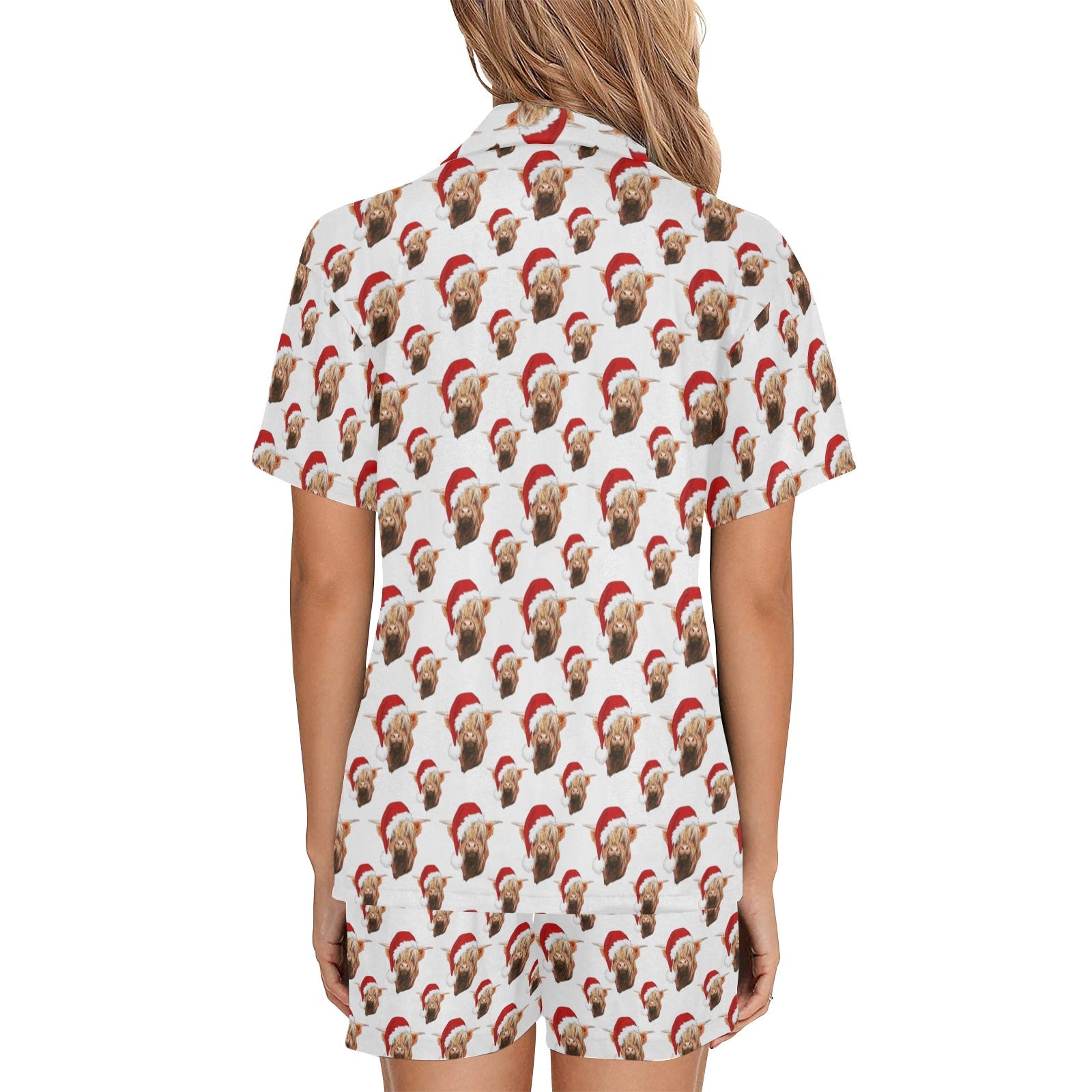Baha Ranch Highland Christmas Cow Women's Western Pajama Set