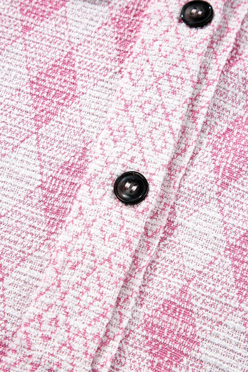 Geometric Print Textured Flap Pocket Shacket - Trendsi - Flyclothing LLC