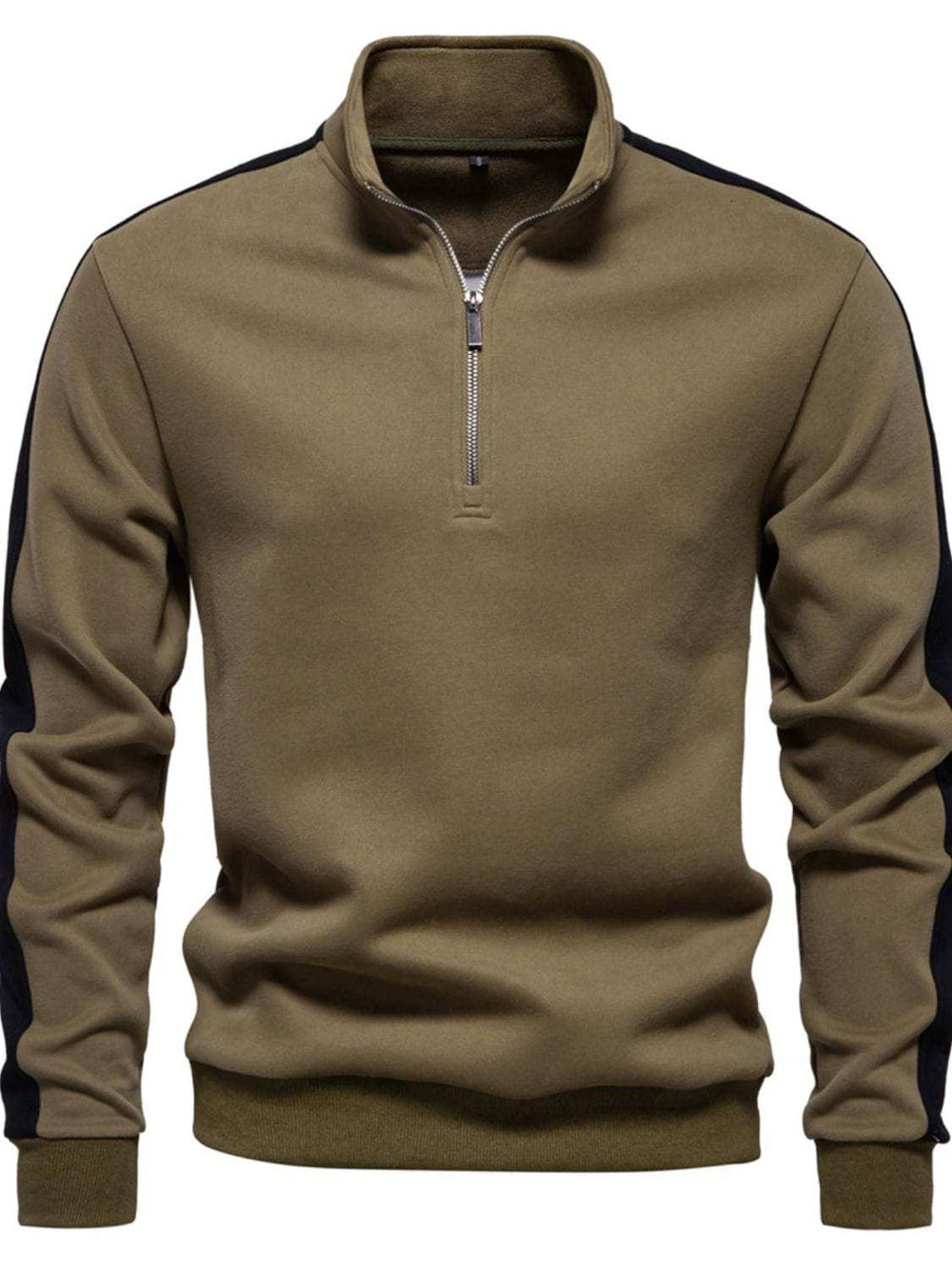 Men's Contrast Striped Long Sleeve Sweatshirt - Trendsi - Flyclothing LLC