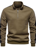 Men's Contrast Striped Long Sleeve Sweatshirt - Trendsi - Flyclothing LLC