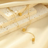 18K Gold-Plated Double Layered Geometric Necklace - Trendsi - Flyclothing LLC