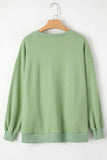 Round Neck Long Sleeve Sweatshirt - Trendsi - Flyclothing LLC