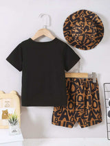Children's Teddy Bear Round Neck Top and Pants Set - Trendsi - Flyclothing LLC