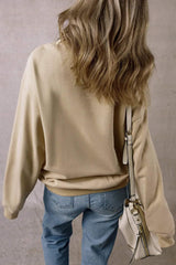 Santa Graphic Round Neck Long Sleeve Sweatshirt - Trendsi - Flyclothing LLC