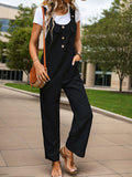Pocketed Wide Strap Overalls - Trendsi