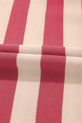 Contrast Striped Johnny Collar Long Sleeve Mini Dress - Trendsi - Flyclothing LLC