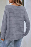 Boat Neck Dropped Shoulder Sweater - Trendsi - Flyclothing LLC