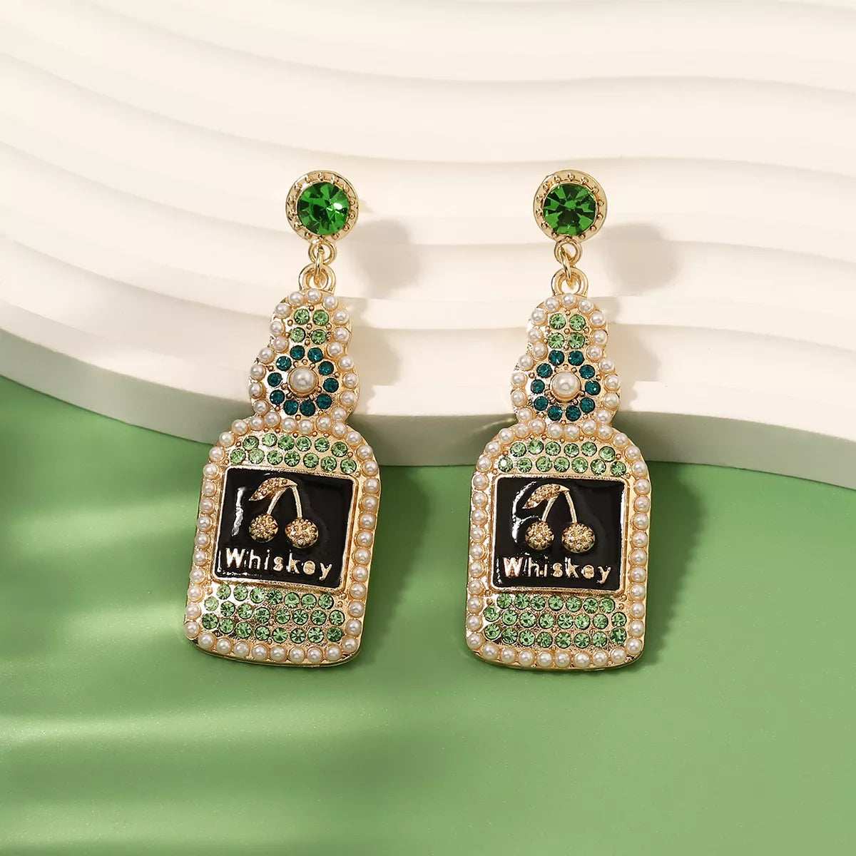 Whiskey Bottle Dangle Earrings - Trendsi - Flyclothing LLC