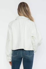 Snobbish Snap Down Long Sleeve PU Leather Jacket - Trendsi - Flyclothing LLC