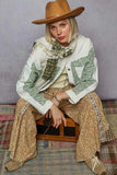 POL Button Down Patchwork Denim Jacket with Floral Print Details - Trendsi - Flyclothing LLC