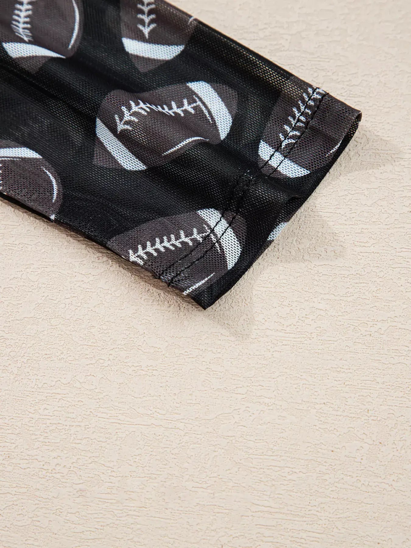 Game Day Mesh Sheer Long Sleeve Top - Trendsi - Flyclothing LLC