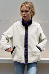 Double Take Snap Down Raglan Sleeve Jacket with Pockets - Trendsi - Flyclothing LLC
