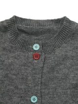 Contrast Button Long Sleeve Cardigan - Trendsi - Flyclothing LLC