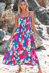 Floral Square Neck Cami Dress with Pockets - Trendsi - Flyclothing LLC