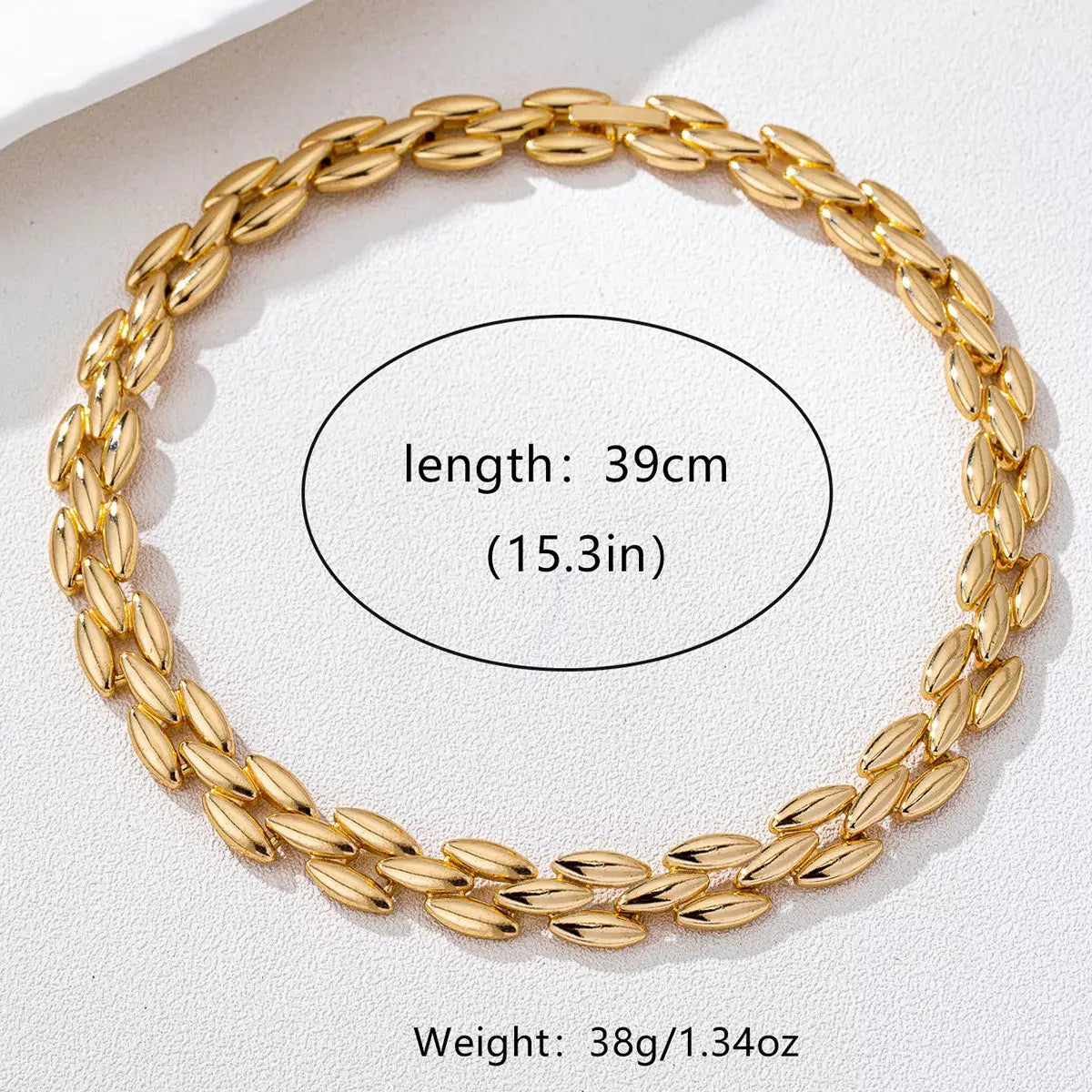 18K Gold-Plated Chunky Necklace - Trendsi - Flyclothing LLC