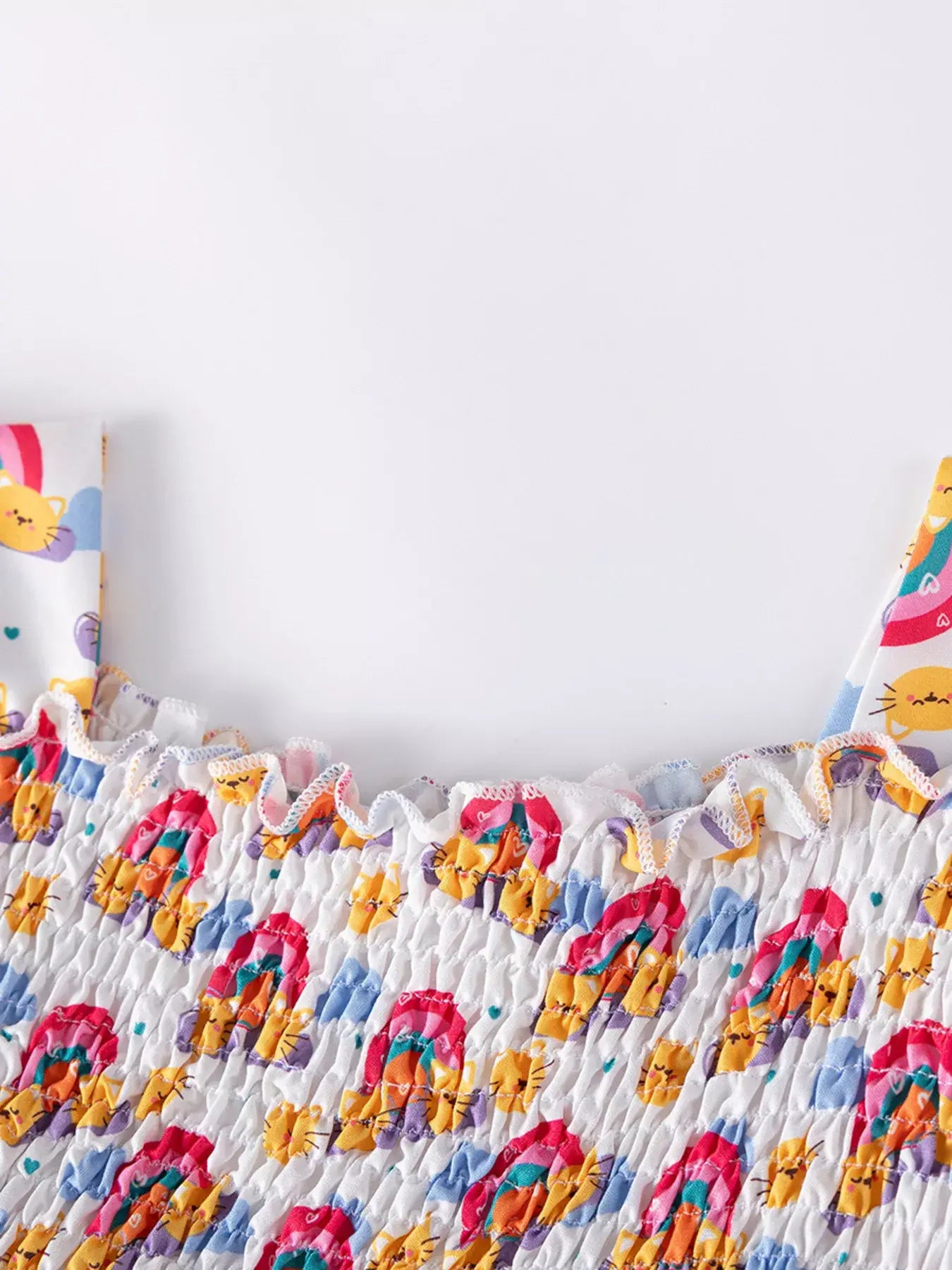 Children's Smocked Puff Sleeve Dress - Trendsi - Flyclothing LLC