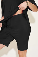Basic Bae Bamboo Full Size V-Neck Drop Shoulder T-Shirt and Shorts Set - ShopBasicbae - Flyclothing LLC