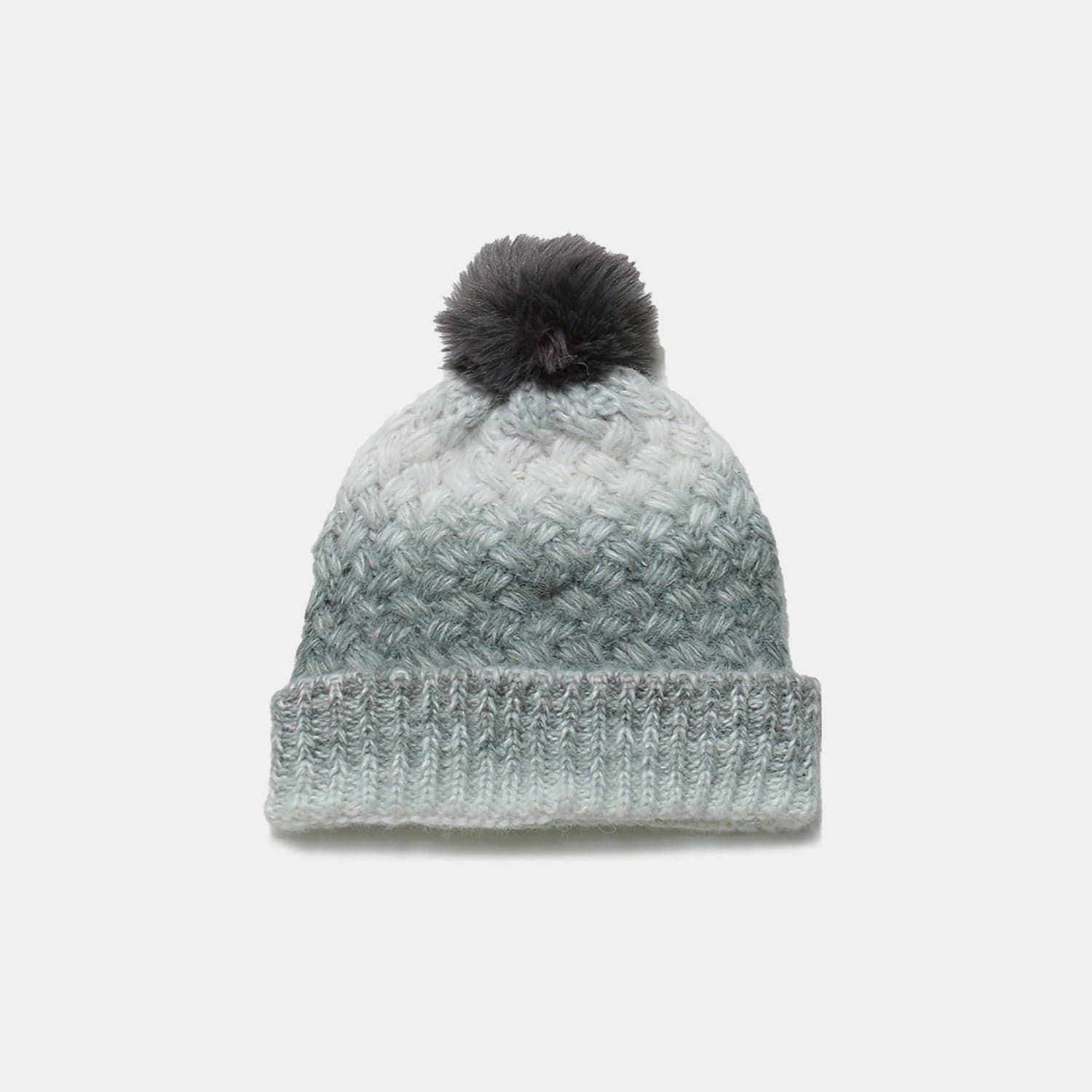Gradient Knit Hat with Pompom - Trendsi
