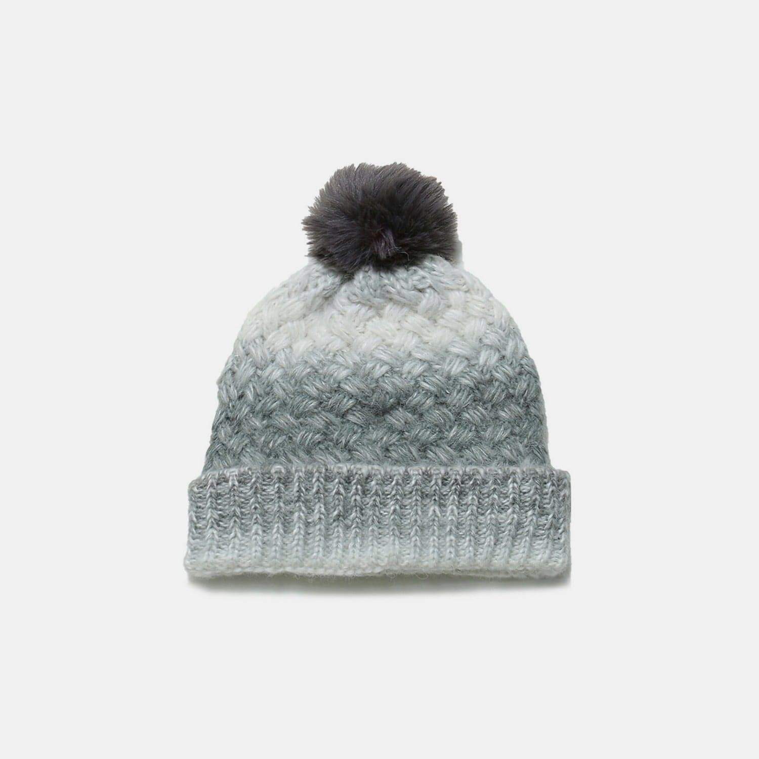 Gradient Knit Hat with Pompom - Trendsi - Flyclothing LLC