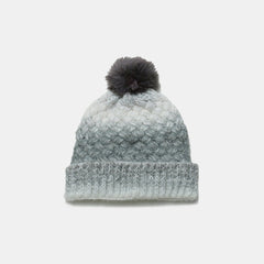 Gradient Knit Hat with Pompom - Trendsi