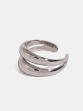 Stainless Steel Double-Layered Ring - Trendsi - Flyclothing LLC