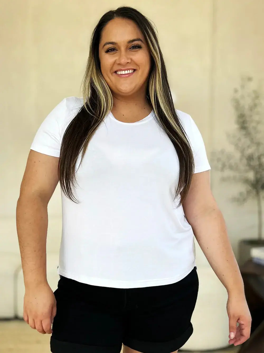 Basic Bae Full Size Round Neck Short Sleeve T-Shirt - Trendsi - Flyclothing LLC