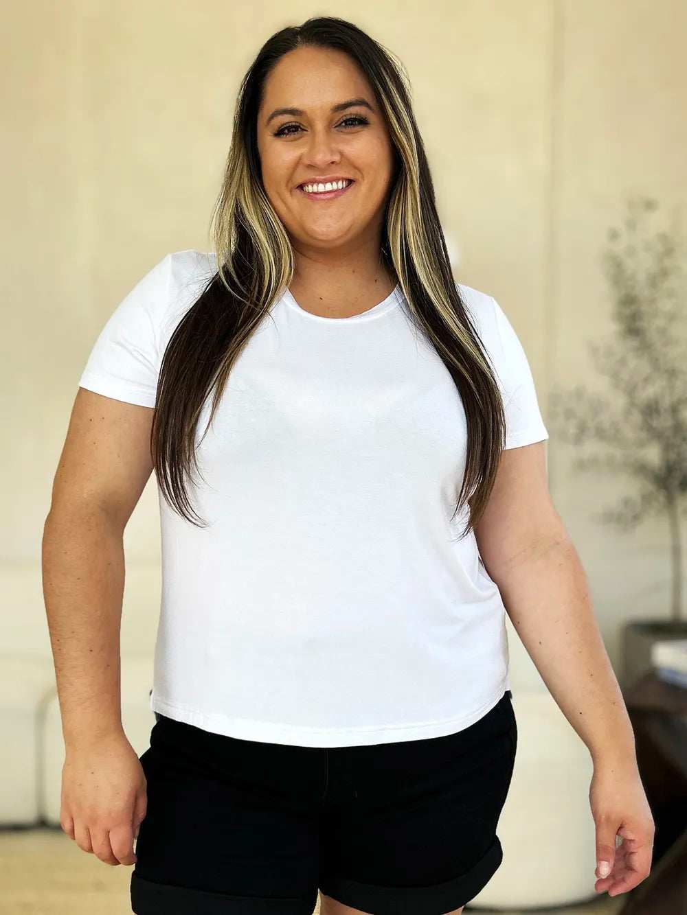 Basic Bae Full Size Round Neck Short Sleeve T-Shirt - Trendsi - Flyclothing LLC