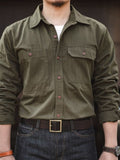 Men's Button Down Long Sleeve Shirt with Chest Pockets - Trendsi