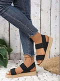 Open Toe Platform Sandals - Trendsi