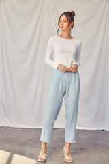 Idem Ditto Twisted Backless Long Sleeve Knit Top - Trendsi - Flyclothing LLC