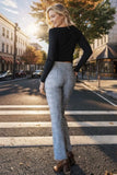 Heimish Full Size Plaid Flare Pants with Wide Waist Band Plus Size - Trendsi