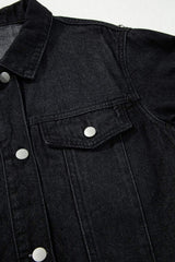 Raw Hem Button Up Denim Top - Trendsi - Flyclothing LLC